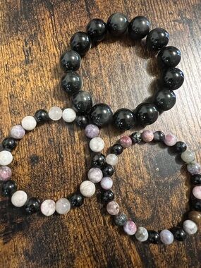 Mixed Gemstone Beaded Stretch Bracelets
